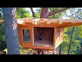 Download Lagu Man Builds DIY TREEHOUSE 16ft HIGH in the Forest | Start to Finish by @Wild_Hammer