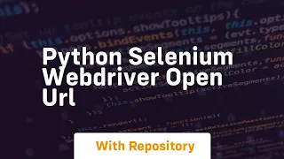 python selenium webdriver open url