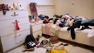تمیز کردن اتاق خواب 2021 مرتب کردن کمد لباس نکته برای سریع تمیز کردن اتاق اتاق دخترونه خونه تکونی 