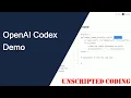 OpenAI Codex demonstration AI writing computer code Unscripted Coding