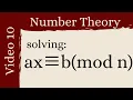 Solving linear congruences -