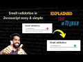 Email validation in JavaScript explained in Telugu Ayushpenumatsa