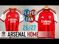 Arsenal Home Jersey - Player Version Vs Fan Version