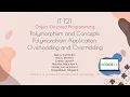 Polymorphism and Concepts Polymorphism Application Overloading and Overidding