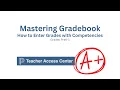 Mastering Gradebook How to Enter Grades with Competencies for Grades PK-1