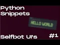 Python snippets Selfbot UI s
