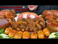 Download Lagu ASMR EATING SPICY  MUTTON NALLI CURRY,3kg WHOLE CHICKEN CURRY,EGG CURRY,WHITE RICE,SALAD 