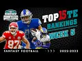 Top 15 Tight Ends Rankings Week 5 - 2022 Fantasy Football
