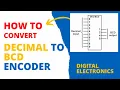Decimal to BCD Encoder Circuit diagram and Truth table in Digital electronics in Hindi