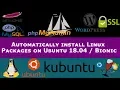 Auto install LAMP Apache MySQL Php PhpMyAdmin Kubuntu-Desktop WINE Wordpress SSL on Ubuntu 18 04