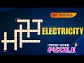 Electricity Puzzle 10th cbse Science Physics crossword puzzle Ncert class 10th Gradebooster