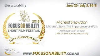 Michael's Story: The Importance of Work film thumbnail