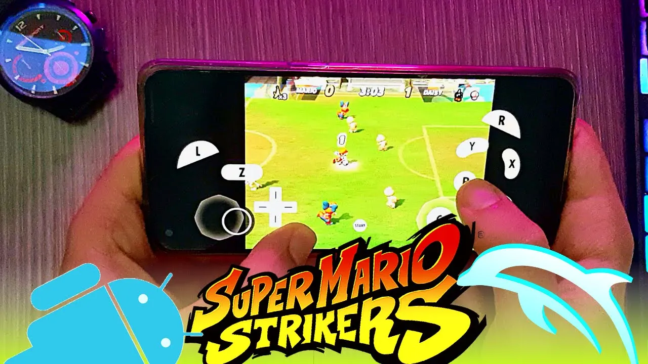Super Mario Strikers Gamecube Android - Dolphin Gamecube Emulator Mobile - Gameplay 2022