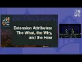 Extension Attributes The What the Why and the How JNUC 2023