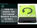 How to check the Database Backup State in SQL Server
