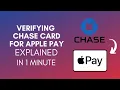 How To Verify Chase Card For Apple Pay 2025