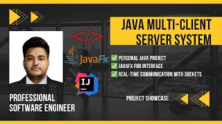 Java Multi-Client Server System Real-Time Communication with JavaFX Sockets