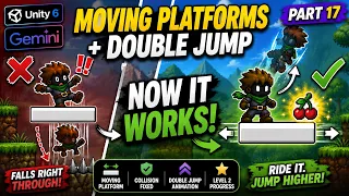 Level 2 Is Getting Real - Moving Platforms Animated Double Jump Unity Game Dev