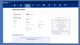 How to charge a virtual credit card in the extranet Booking com