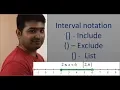 Best way to understand Interval and Interval notations open interval closed interval
