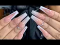 Acrylic Ombre Nude And White Nails Tutorial