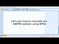 Interrater reliability test using KAPPA statistic with SPSS