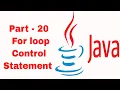 For loop - Control Statement Learn Java in Tamil Java Tamil Vathiyar Part 20