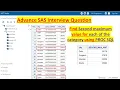 Advance SAS Interview Question - Find the second max value for each of the category using PROC SQL