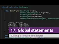 Episode 17 Lowering global statements into main function