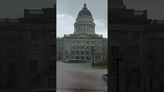 Flood Advisory issued as heavy rain hits Utah State Capitol downtown Salt Lake