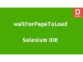 Selenium IDE waitForPageToLoad
