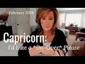 CAPRICORN I d Like A DO-Over Please February 2026 Zodiac Tarot Reading