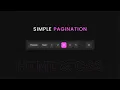 Simple pagination using HTML and CSS