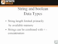 04 03 Data Types Continued string char And bool