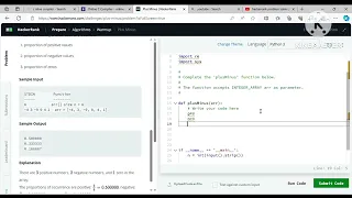 hackerrank problem solving plus minus program using python