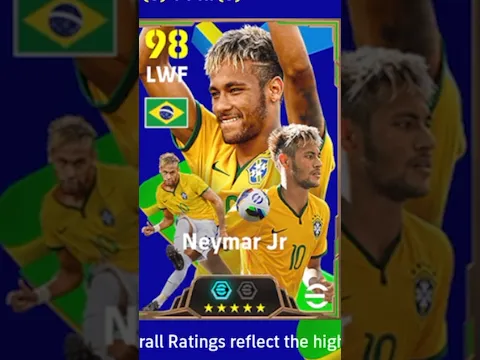 98 Rated Neymar Jr in eFootball Mobile 🤯 #efootball #neymar #shorts