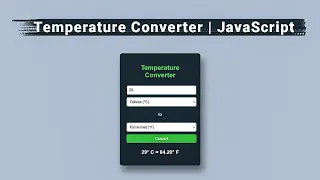 Build a Temperature Converter with JavaScript - Coding Tutorial mzcode01