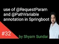 use of RequestParam and PathVariable annotation in Springboot Shyam Sundar