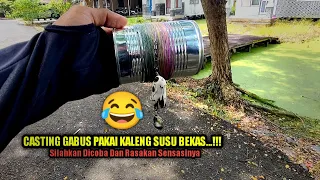 Download GOKIL...!!! TIDAK PERLU JORAN \u0026 REEL CUKUP PAKAI KALENG SUSU SUDAH BISA CASTING IKAN GABUS MP3