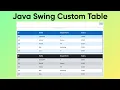 Part-1 Modern JTable UI Design in Java Swing Custom UI Design