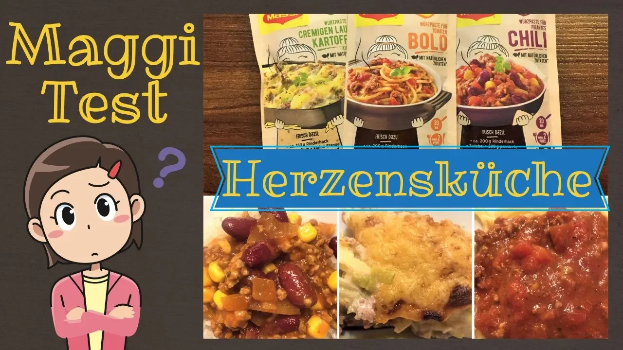 
          
          
          
            
            * Maggi Herzensküche * Produkttest * Bolo * Chili * Auflauf *
          
        . 