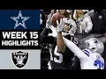 Cowboys vs Raiders NFL Week 15 Game Highlights