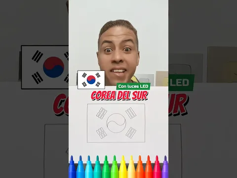 PINTANDO LA BANDERA DE COREA DEL SUR 🇰🇷 CON LUCES LED