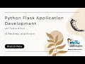Flask Application Development 13 Redirect and Errors