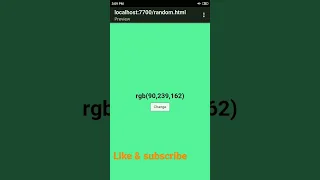 JavaScript project random color generator thanx for 100 subscribe