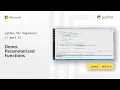 Demo Parameterized functions Python for Beginners 32 of 44
