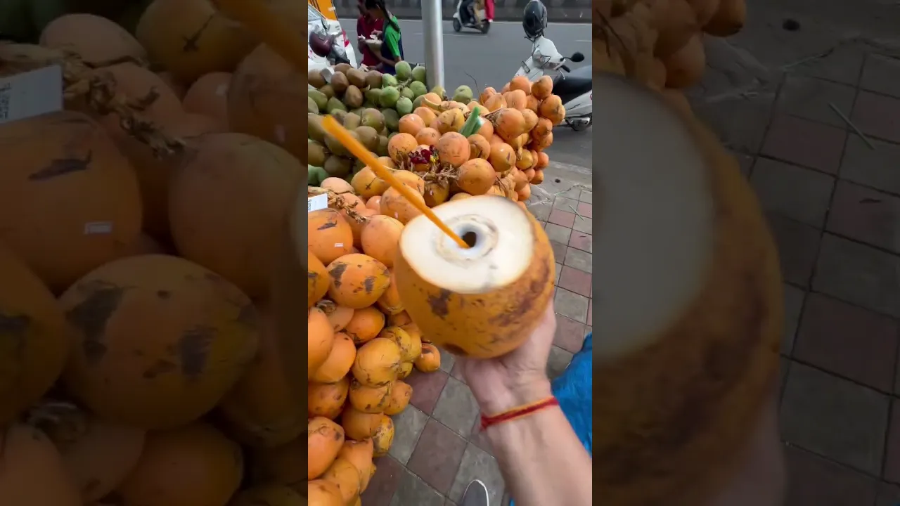 Beautiful Orange Color Coconut Water #shorts #streetfood