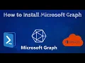 How to install Microsoft Graph