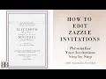 HOW TO EDIT WEDDING INVITATIONS IN ZAZZLE