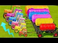 Download Lagu Tractors With COLORS - TANKER TRANSPORT CHALLENGE with MINI ZETOR Tractors - Farming Simulator 22